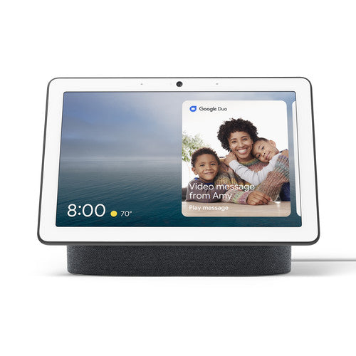 Google Nest Hub Max 10-Inch Touchscreen Bluetooth Smart Home Display with Google Assistant and Chromecast (Charcoal Black, Chalk White)