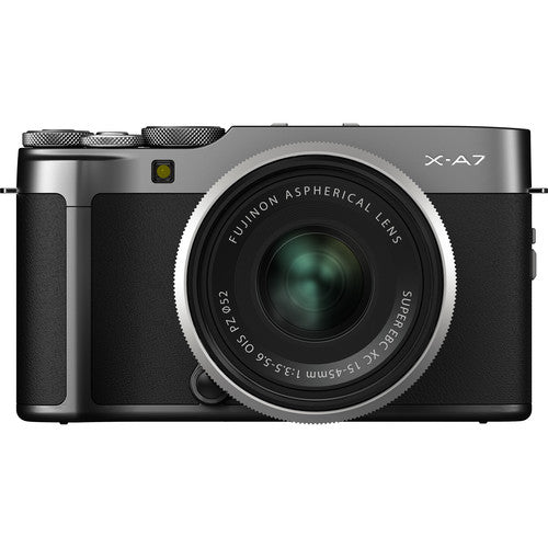 FUJIFILM X-A7 Mirrorless Camera with 15-45mm f/3.5 -5.6 OIS PZ (Dark Silver)