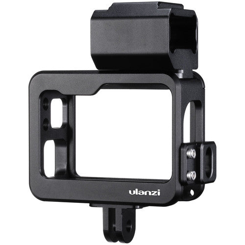 Ulanzi V3 Pro Metal Vlog Case Cage for GoPro 7 6 5 Dual Cold Shoe Case with Microphone LED Video Light Adapter Mic Cable Clip