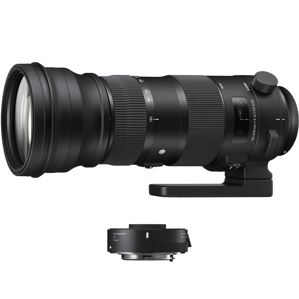 Sigma 150-600mm f/5-6.3 Image Stabilization DG OS HSM Sports Lens and TC-1401 1.4x Teleconverter Kit for Nikon F