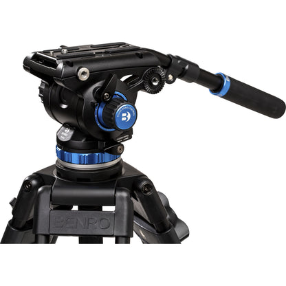 Benro A3883T Reverse-Folding Aluminum Travel Tripod with S6 PRO Fluid Video Head for DSLR, Mirrorless Camera | A3883TS6PRO