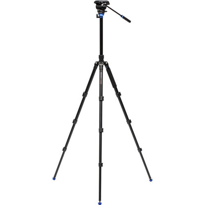 Benro Reverse-Folding Aluminum Travel Tripod with S4 Pro Fluid Video Head for DSLR and Mirrorless Camera A2883FS4Pro