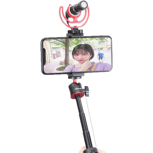 Ulanzi MT-08 Desktop Mini Portable Tripod with 1/4 Screw To DSLR Cameras Smartphone Microphone LED Light for Vlogging Extendable Tripod Stick