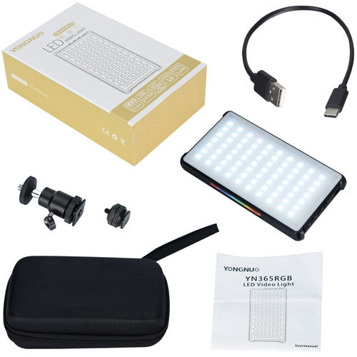 Yongnuo YN365 On-Camera RGB LED Light 2500 to 8500K with Built in Battery 3300mAh