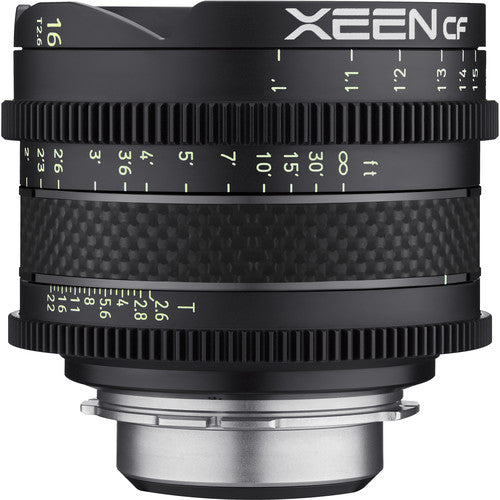 Samyang Lightweight XEEN CF 16mm T2.6 Pro Cine Lens Suitable for Canon EF Mount Camera SYCFX16-C