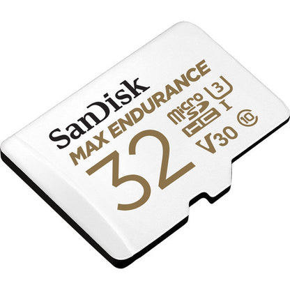 SanDisk MAX ENDURANCE microSD Card U3, V30, 4K UHD SDXC Class 10, 100mb/s and 40mb/s Read and Write Speed with Adapter (64GB, 128GB, 256GB)