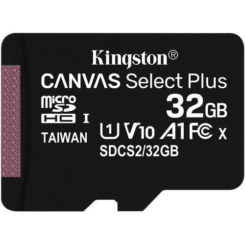 Kingston (32GB) Canvas Select Plus UHS-I SDXC Class 10, 100mb/s and 85mb/s Read and Write Speed