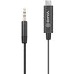 Boya BY-K2 3.5mm TRS Male to USB Type-C 20cm Audio Adapter Cable for Android Devices