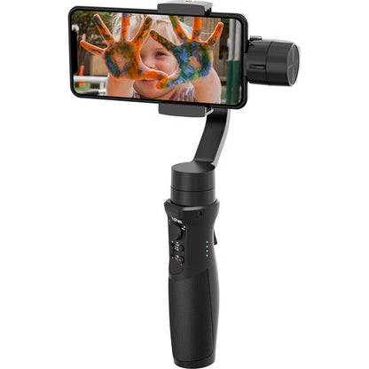 Hohem iSteady Mobile+ Plus Lightweight 3-Axis Handheld Stabilizing Gimbal with 280g Max Payload, 6" Compatible Size and Mobile App Controls for Smartphone