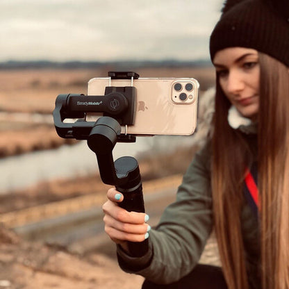 Hohem iSteady Mobile+ Plus Lightweight 3-Axis Handheld Stabilizing Gimbal with 280g Max Payload, 6" Compatible Size and Mobile App Controls for Smartphone