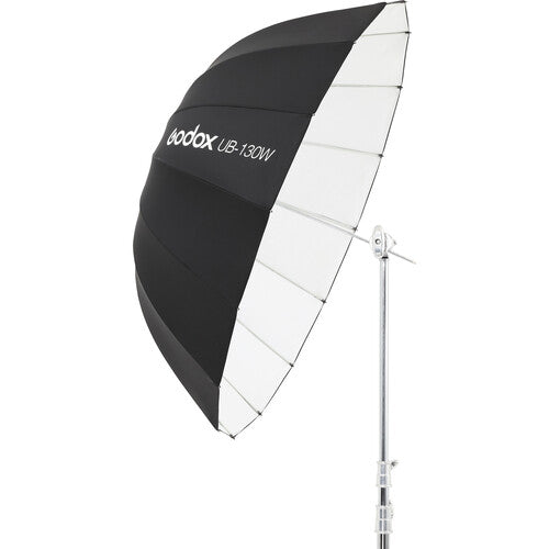 Godox UB-130W 51" White and Black Parabolic Umbrella Reflector for Photography Lighting