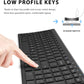 iClever BK10 Universal Bluetooth Wireless Keyboard with Rechargeable Ultra-Slim with Number Pad, Ergonomic Design, Full Size, Stable Connection for Windows, iOS, Android, (GREEN, BLACK) BK-10 BK 10