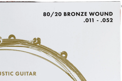 Fender 80/20 6-String Bronze Acoustic Guitar Strings with Ball-Ends (Available in Custom Light and Extra Light Gauge)