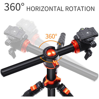 K&F Concept KF09-090 Lightweight Aluminum Compact Tripod for Travelling, Vlogging, Photography