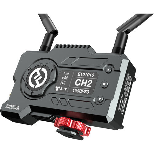 Hollyland Mars 400S PRO II Wireless OLED Display Video Transmitter & Receiver with 1080p, 400ft / 450ft Range, 12Mbps Data Rate, 5Ghz Frequency, Dual HDMI / SDI Ports, Cold Shoe Adapter, 1/4"-20 Attachment Threads for Live Streaming & Vlogging