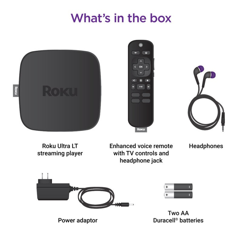 Roku Ultra LT 4662RW HD 4K HDR Easy Set-up Wired Streaming Media Player for Popular Streaming Applications