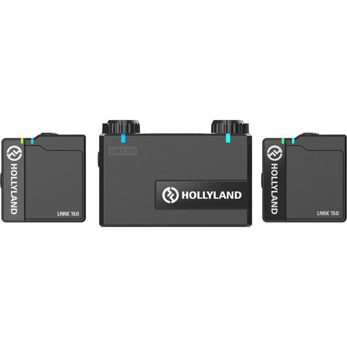 Hollyland LARK 150 2-Person Compact Digital 2.4GHz Wireless Microphone System (BLACK) for Public Speaking, Live Interviews and Reporting