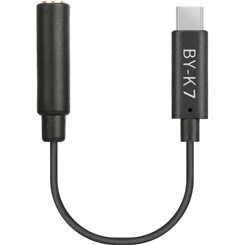 Boya BY-K7 3.5mm (Female) to USB Type-C (Male) Audio Adapter for DJI OSMO" Action