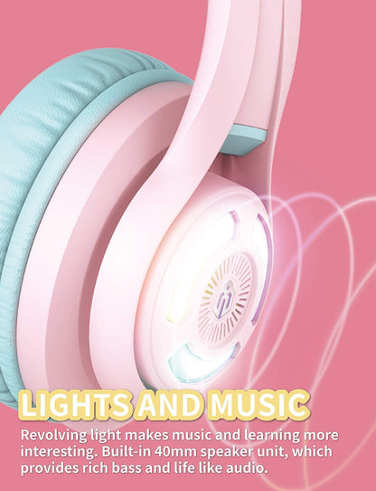 [CLEARANCE] iClever BTH13 Bluetooth 5.0 Headphones with 3 setting Volume Limiter Features and up to 45H Playtime for Kids 3-16yrs old C04-2083N-01