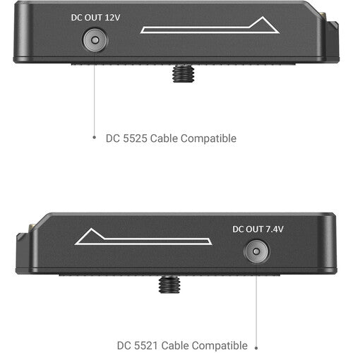 SMALLRIG 3018 NP-F 12V/7.4 Output Port Battery Adapter Lite Plate with LED Low Battery Indicator for Sony DSLR and Mirrorless Cameras