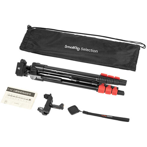SMALLRIG 3254 Selection Lightweight Aluminum Tripod with Smartphone Holder and Bluetooth Trigger LT-02