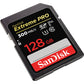 SanDisk Extreme PRO UHS-II SDXC Class 10 SD Card, 300Mbps and 260Mbps Read and Write Speed (128GB) | SDSDXDK-128G-GN4IN
