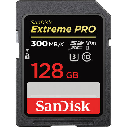 SanDisk Extreme Pro 128GB UHS II SDXC V90 U3 SD Memory Card with 300MB/s Read and 260MB/s Write Speed, Uninterrupted Cinema-Quality 8K, 4K and Full HD Video Support | SDSDXDK-064G-GN4IN