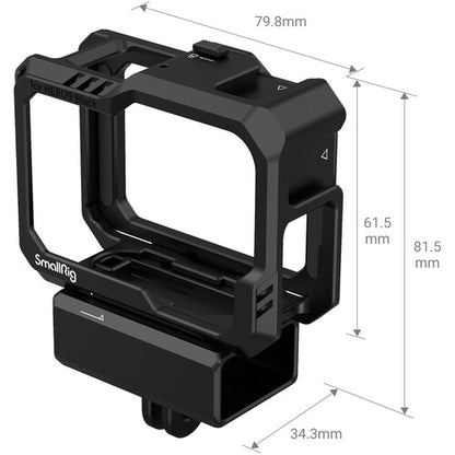 [CLEARANCE] SmallRig Lightweight Camera Cage Kit for GoPro HERO 12 11 10 9 Action Cameras | Black | Model - 3083C