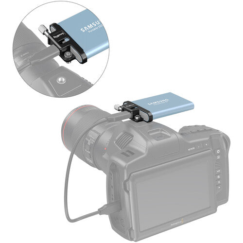 SmallRig Portable Cable Clamp for Samsung T5 SSD compatible to Blackmagic Pocket Cinema Camera 6K Pro | Model - 3300