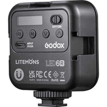 Godox Litemons LED6R Adjustable RGB LED 1800mAh 3200k-6500k Rechargeable Video Light