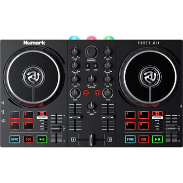 Numark Party Mix II USB DJ Controller with Built-In Light Show Mobile Devices, Laptops