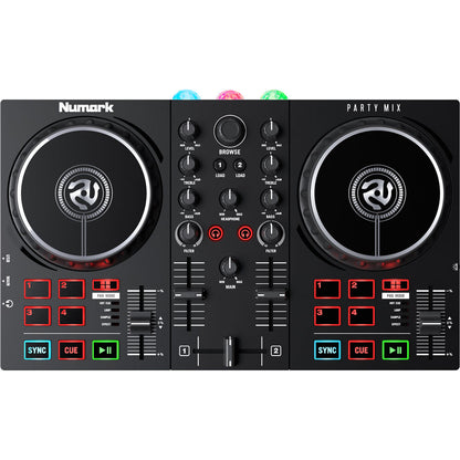 Numark Party Mix II USB DJ Controller with Built-In Light Show Mobile Devices, Laptops
