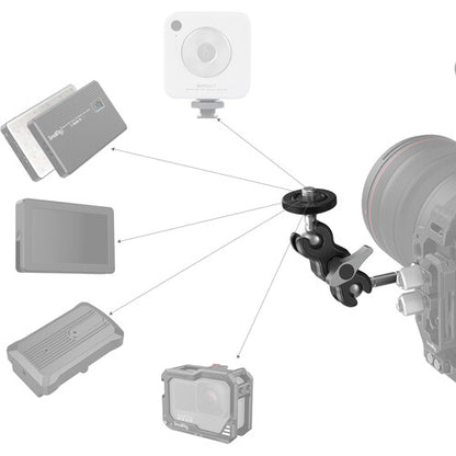 SmallRig Mini Magic Arm with Aluminum and Stainless Universal Dual Ball Heads 1/4"-20 Screws 3238
