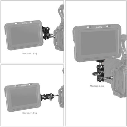SmallRig Mini Magic Arm with Aluminum and Stainless Universal Dual Ball Heads 1/4"-20 Screws 3238