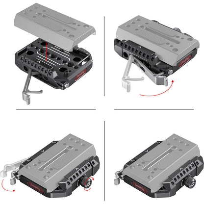 [CLEARANCE] SmallRig Manfrotto-Style Aluminum Drop-In Baseplate for Manfrotto 501PL QR Plate 2887