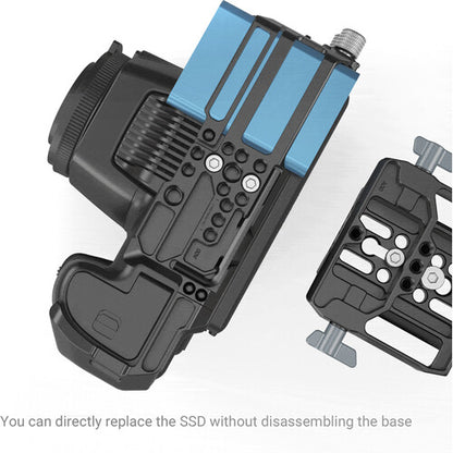 SmallRig Universal Camera Baseplate with 15mm Light Weight Support (LWS) Rod Clamp | Model - 3357