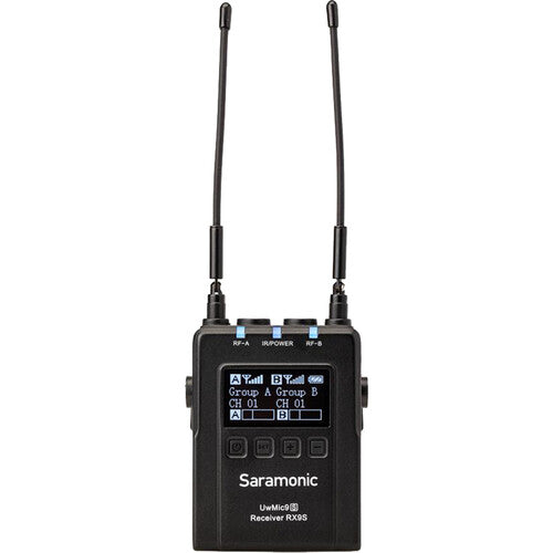 Saramonic UWMICS9S TX9 + TX9 + RX9 Dual Transmitter and Single Receiver Camera Mount UHF Wireless Microphone System with USB Type-C Port, Noise Cancelling and Mono / Stereo Mode Switch for Videography and Broadcasting