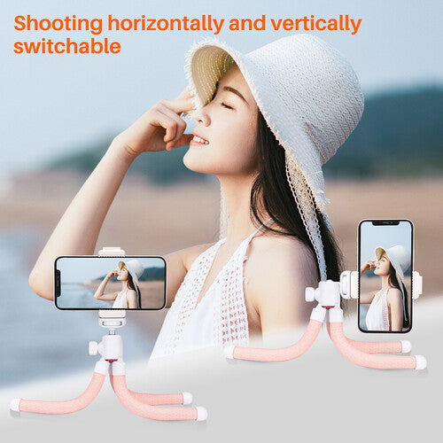 Ulanzi MT-19 Flexible Smartphone Tripod with 360 Degrees Rotating Ball Head for Mobile photography and Vlogging (Gray, Pink, Blue) MT19 MT 19