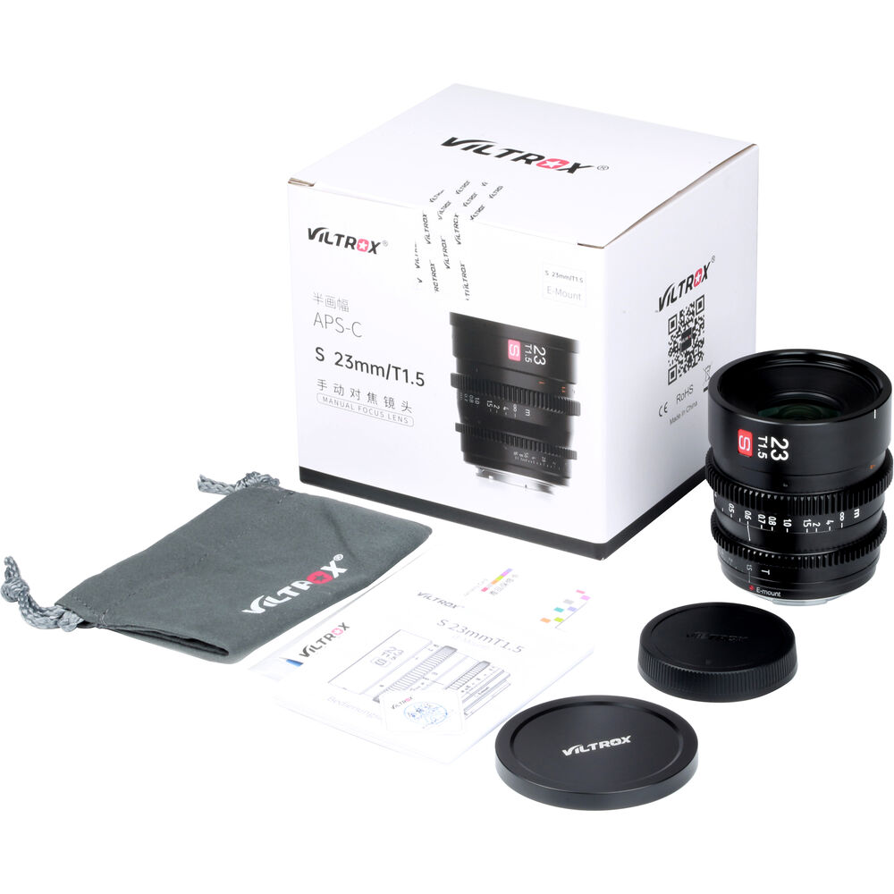 Viltrox 23mm T1.5 Cine Lens for Sony E-Mount Mirrorless Camera Low Light Photography Smooth Bokeh Multilayer Coatings