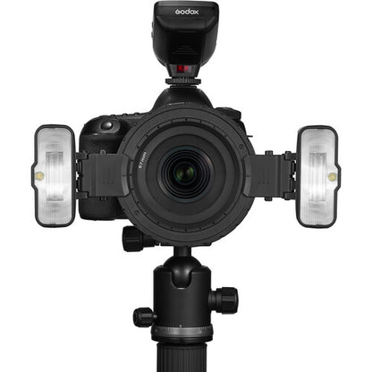 [CLEARANCE] Godox MF12 Macro Flash 2-Light with Adapter Rings and Mounting Ring Kit