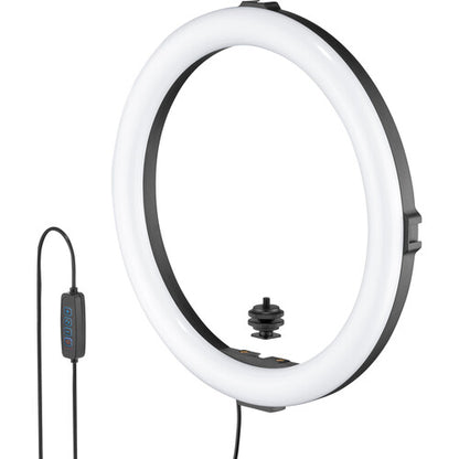 Joby 12" Beamo Ring Light with up to 5600k Color Temperature and 10 Brightness Settings with In-line Remote Control Perfect for Vlogging, Makeup Tutorial, Photo and Video Lighting