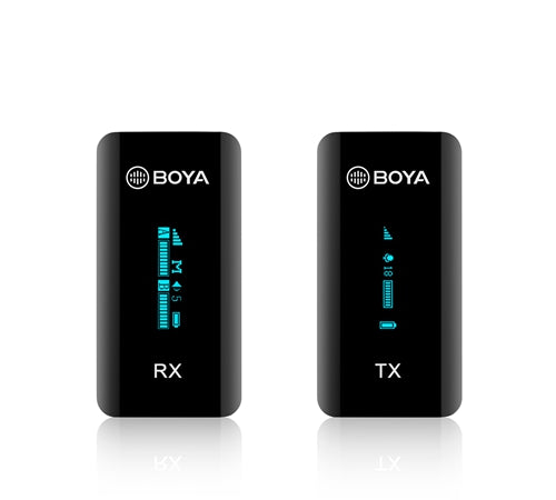 Boya by-XM6 S1 2.4Ghz Wireless Microphone System Wireless Transmitter & Receiver Perfect for Livestreaming, Vlogging, Interview and Recording