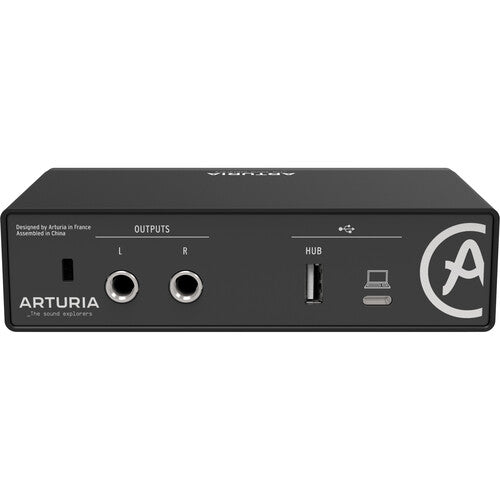 Arturia MiniFuse 1 USB-C Audio Interface Portable 1x2 with Multi Presets and Built-In USB Hub for Musicians, Podcasters and Online Creators (Black)