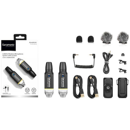 [CLEARANCE] Saramonic BLINK800 B1 5.8GHz Wireless Microphone System with Lavalier Perfect for Interviews, Public Speaking and Presentations (TX-35+RX-35)