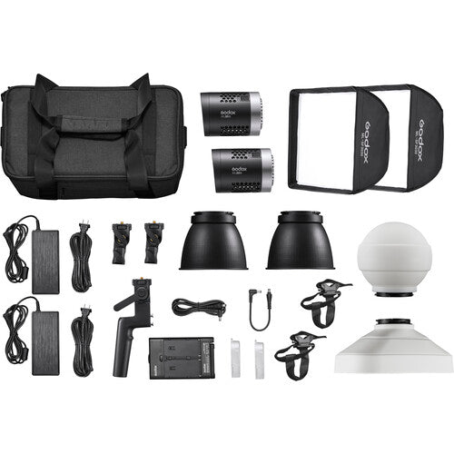 Godox ML30BI K2 Dainty Bi-Color LED 2-Light Kit with up to 6500k Color Temperature and 21 Special effects Features