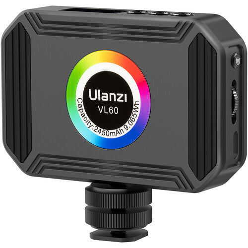 Ulanzi 2296 VL60 2500-9000k Pocket RGB Light with 360° RGB color and Magnetic Mounting Features Suitable for Product Shoot and Lighting