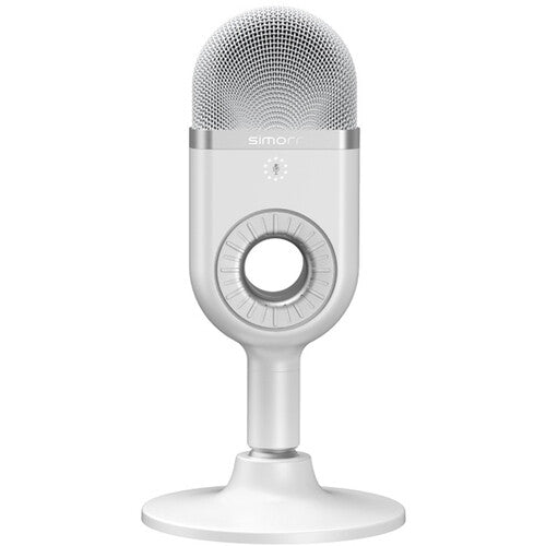 Simorr by SmallRig Wave U1 Cardioid USB Condenser Microphone, For Music Recording, Gaming, Streaming, and Meetings (White, Black) (3491,3492)