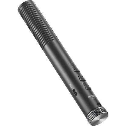 [CLEARANCE] Godox VDS-M2 Supercardioid Condenser USB Shotgun Microphone with 3.5mm TRRS TRS Second Output, HPF and High Frequency Boost, Gain Control and Windscreen for Cameras, Mobile Devices & Recorders