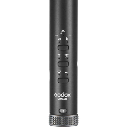 [CLEARANCE] Godox VDS-M2 Supercardioid Condenser USB Shotgun Microphone with 3.5mm TRRS TRS Second Output, HPF and High Frequency Boost, Gain Control and Windscreen for Cameras, Mobile Devices & Recorders