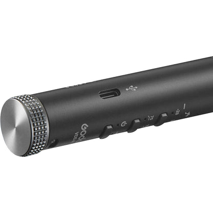 [CLEARANCE] Godox VDS-M2 Supercardioid Condenser USB Shotgun Microphone with 3.5mm TRRS TRS Second Output, HPF and High Frequency Boost, Gain Control and Windscreen for Cameras, Mobile Devices & Recorders